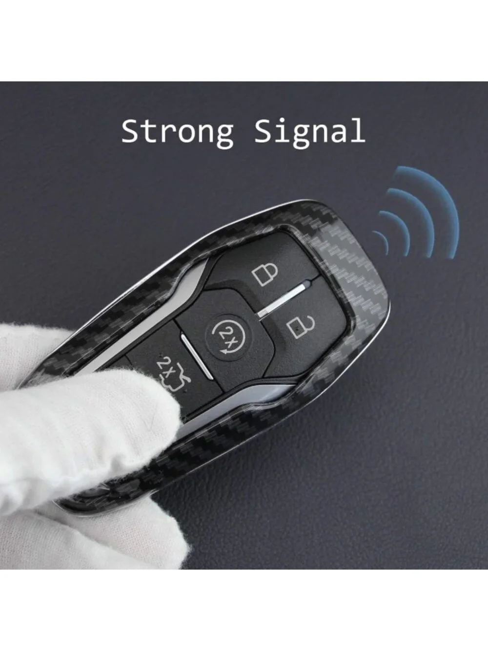 Smart Keyless Entry Remote Fob Shell for Ford F150, Mustang, Lincoln - Carbon
